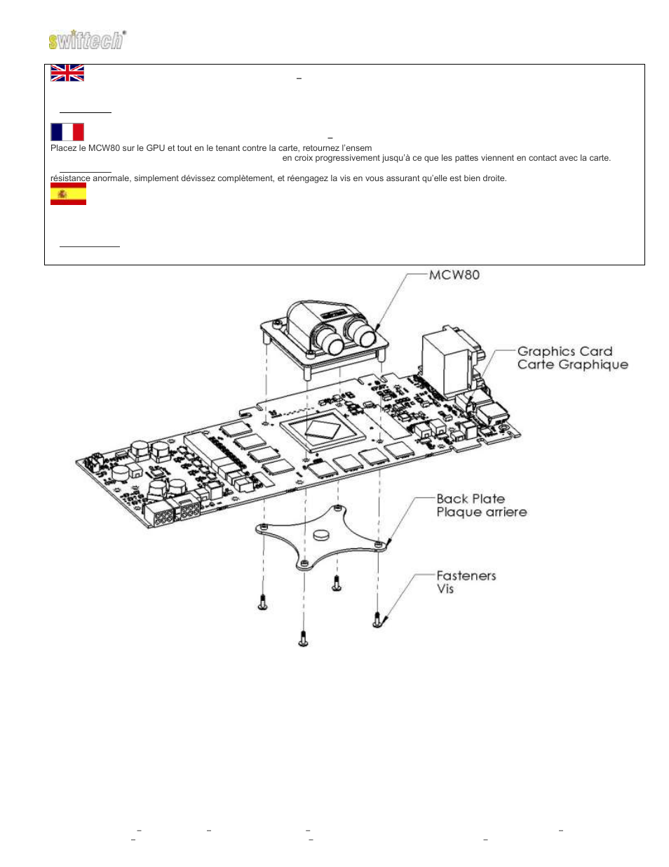 Swiftech MCW80 and 82 User Manual | Page 3 / 5