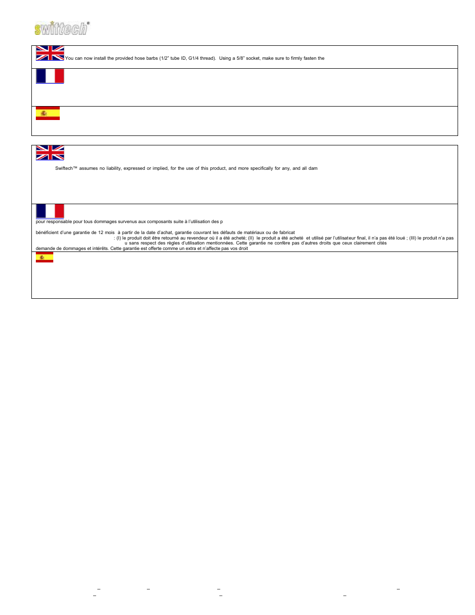 Swiftech MCW80 and 82 User Manual | Page 5 / 5
