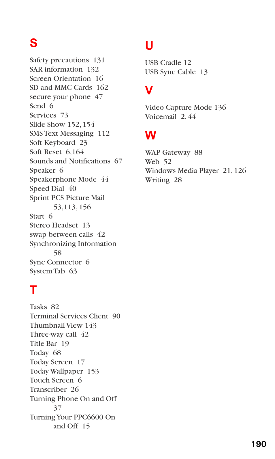 Sprint PPC-6600 User Manual | Page 195 / 195