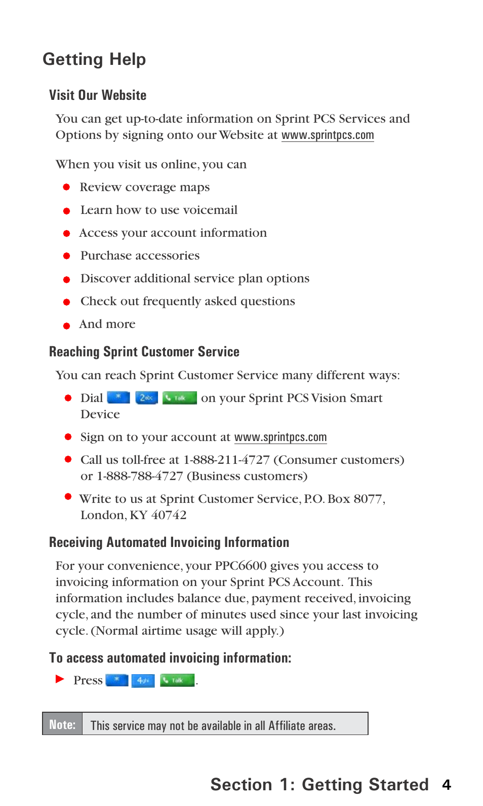 Sprint PPC-6600 User Manual | Page 9 / 195