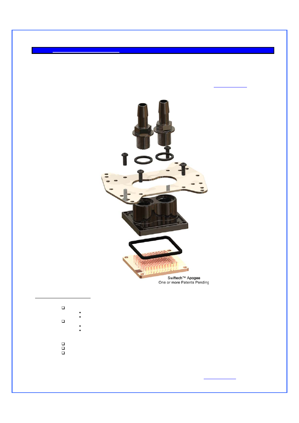 Swiftech APEX ULTRA PLUS User Manual | Page 10 / 36