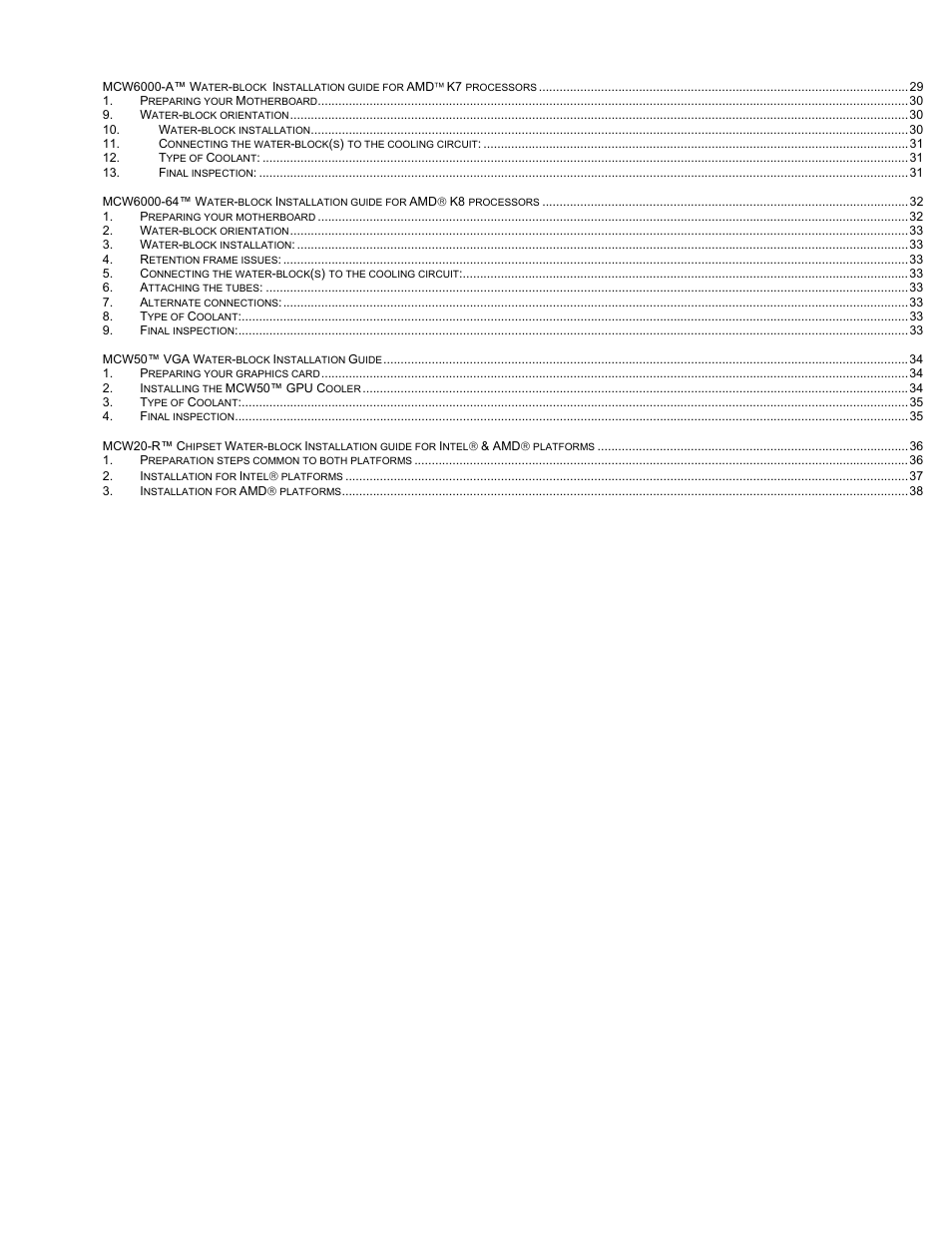Swiftech H20 120 User Manual | Page 4 / 39