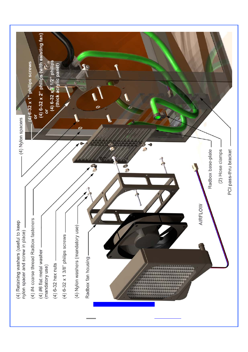 Exploded view of an installation | Swiftech H20 120 PREMIUM User Manual | Page 8 / 26