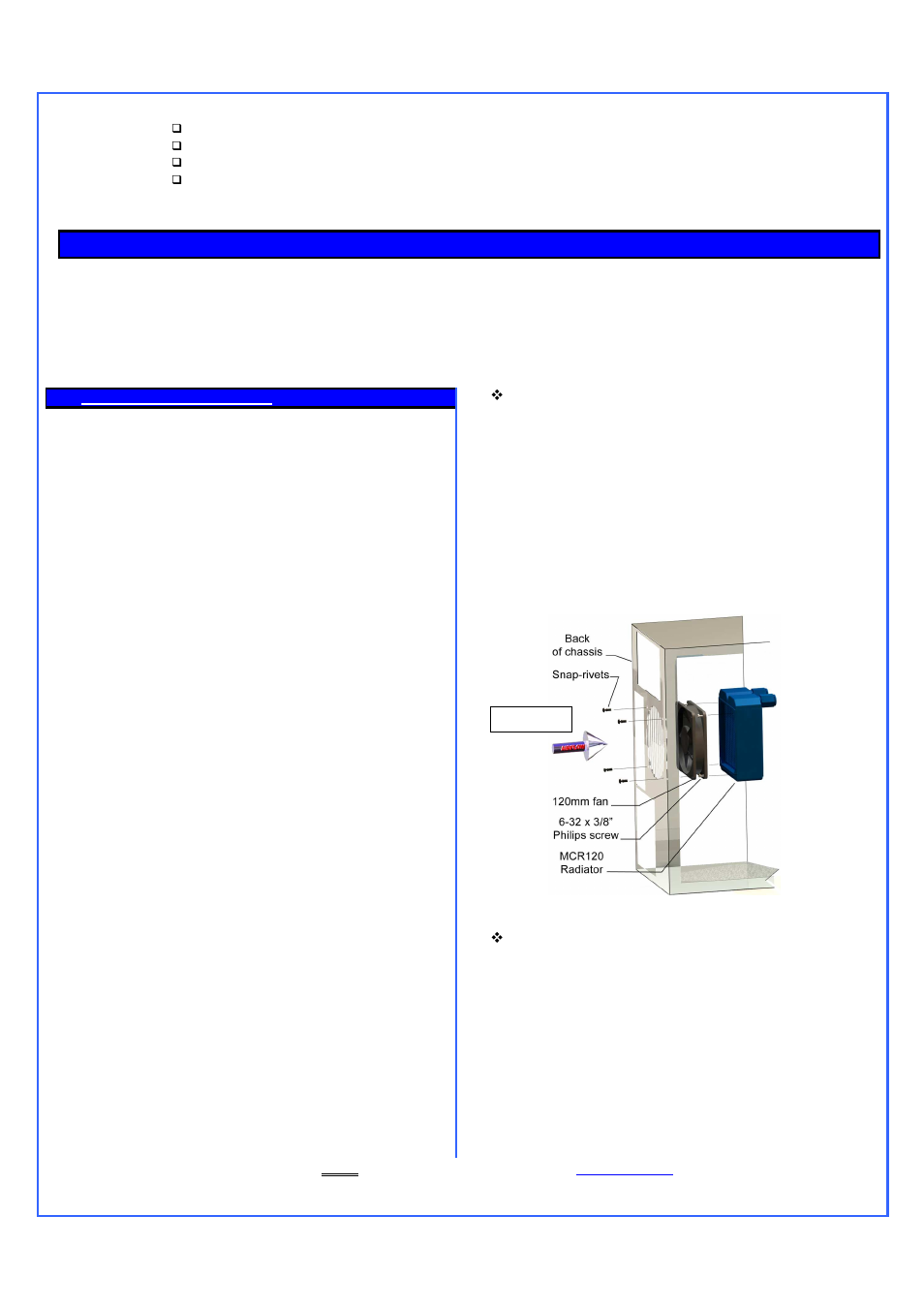 Ii. i | Swiftech H20 120 PREMIUM REV3 User Manual | Page 6 / 28
