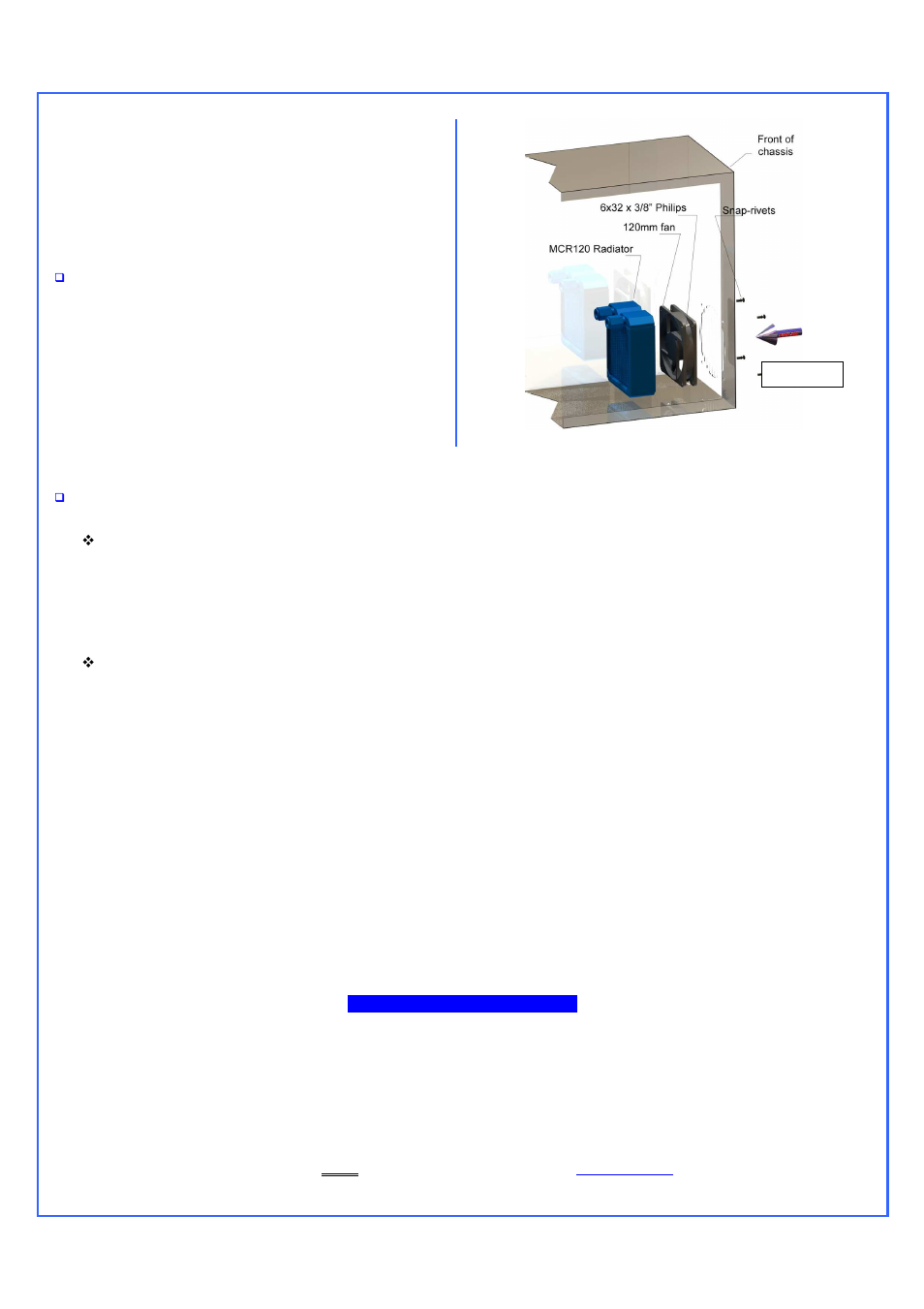 Swiftech H20 120 PREMIUM REV3 User Manual | Page 7 / 28