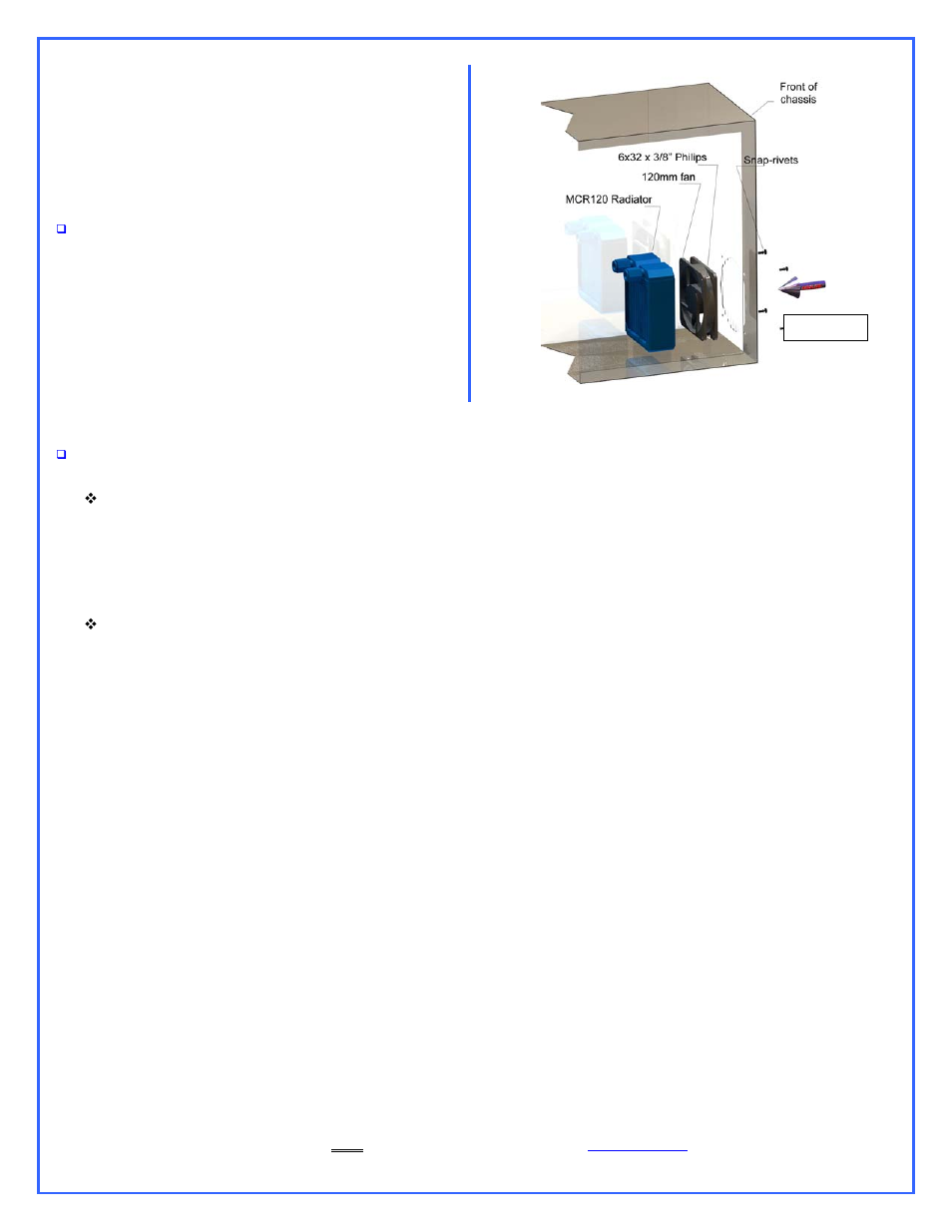 Swiftech H20 120 PREMIUM2 User Manual | Page 7 / 28