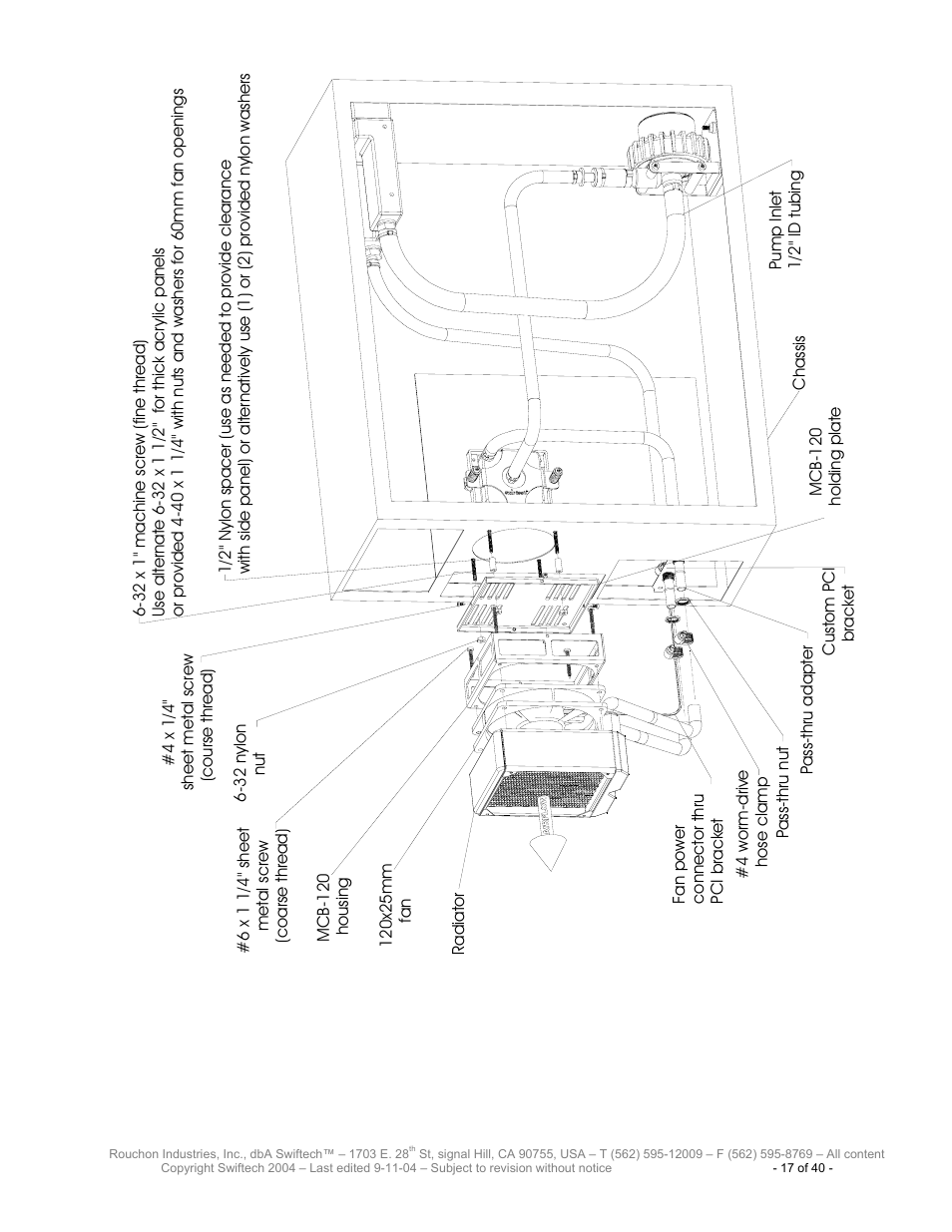 Swiftech H20 120 R2 User Manual | Page 17 / 40