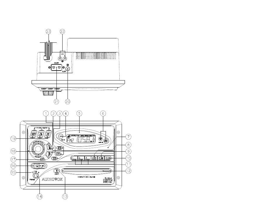 Identification of controls / connections | Audiovox AWM930 User Manual | Page 3 / 10