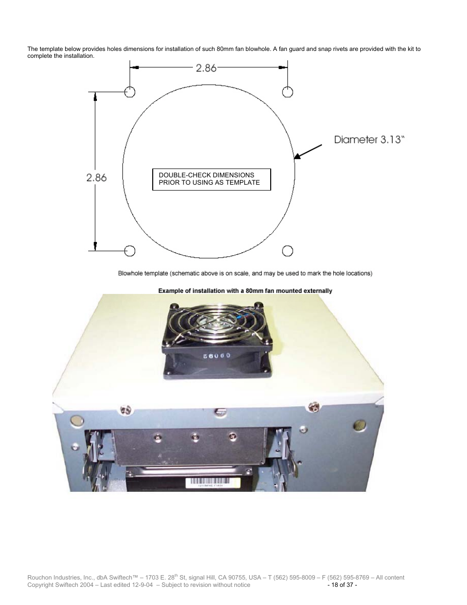 Swiftech H20 120 T User Manual | Page 18 / 37