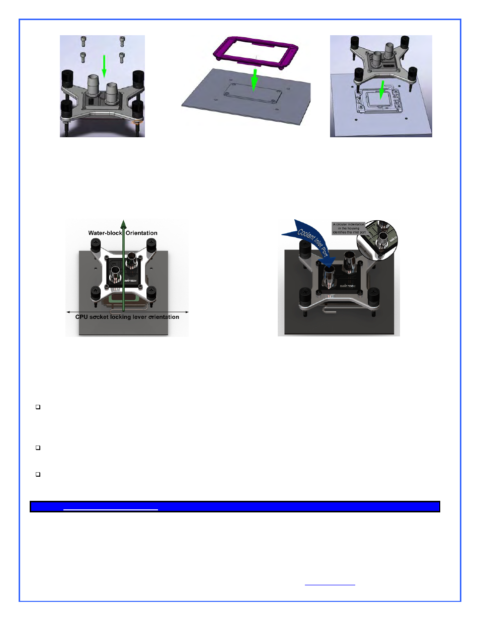 Installation with amd® socket 754, 939, f and am2, Re-installing the motherboard | Swiftech H20 220 APEX ULTIMA User Manual | Page 10 / 17