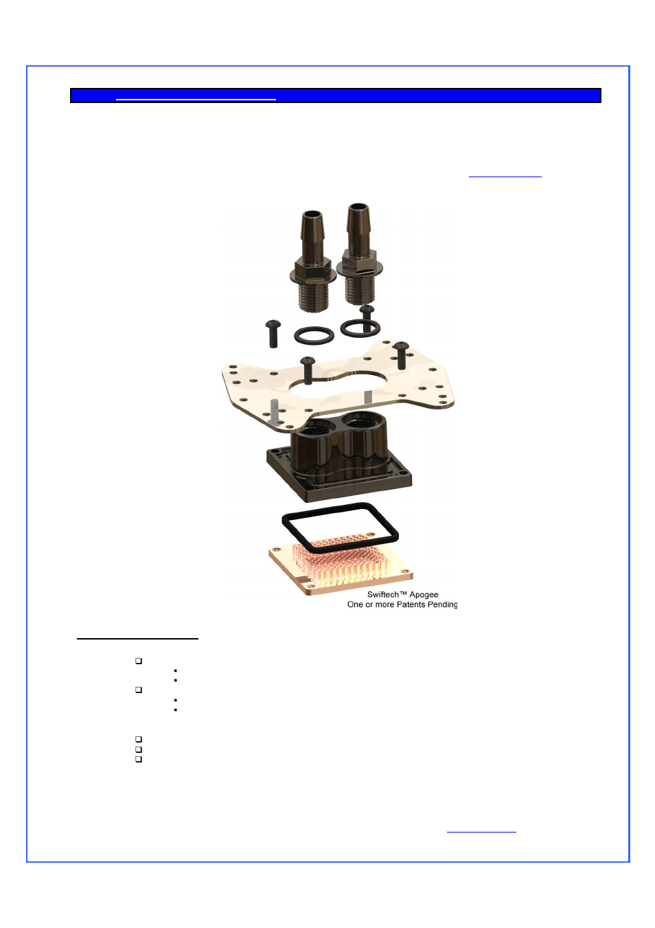 Swiftech H20 220 APEX ULTRA User Manual | Page 9 / 27