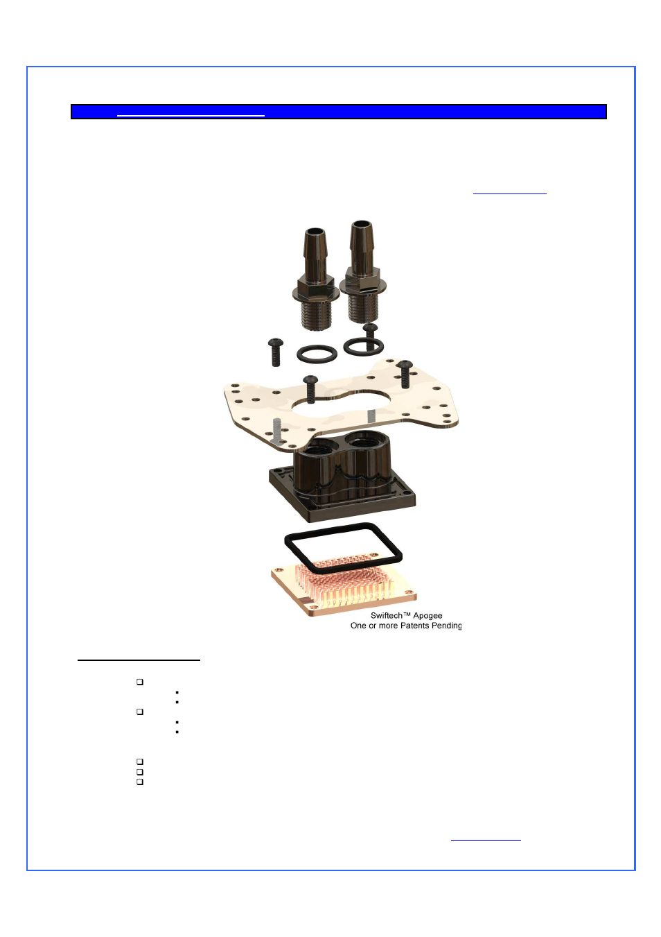 Swiftech H20 220 APEX ULTRA PLUS User Manual | Page 9 / 35