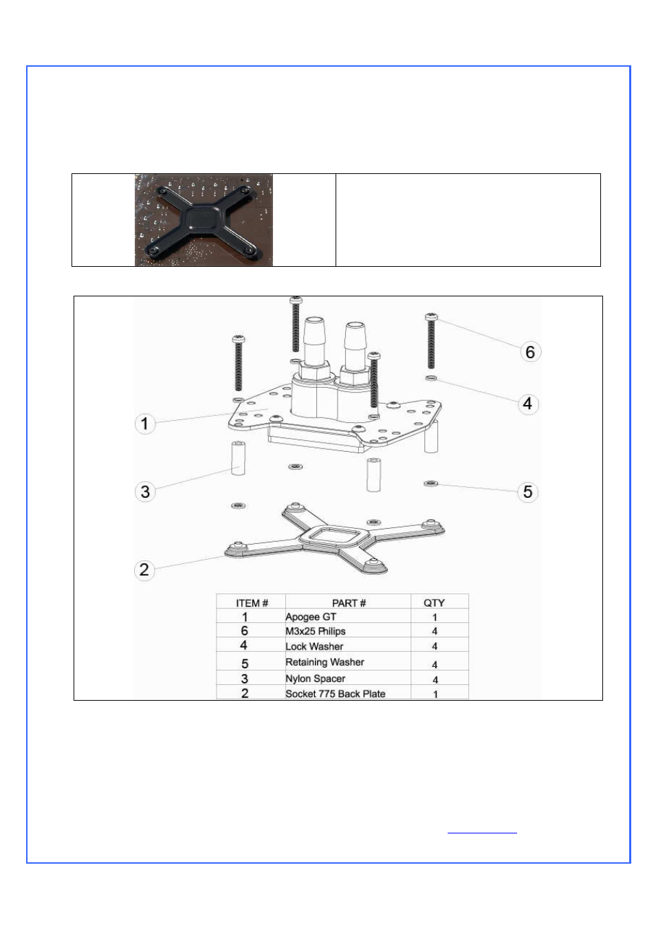 Intel® pentium® 4 and pentium® d socket lga 775 | Swiftech H20 220 APEX ULTRA PLUS REV2 User Manual | Page 11 / 32