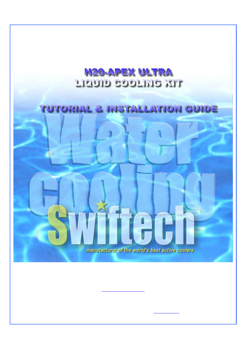 Swiftech H20 220 APEX ULTRA REV2 User Manual | 24 pages