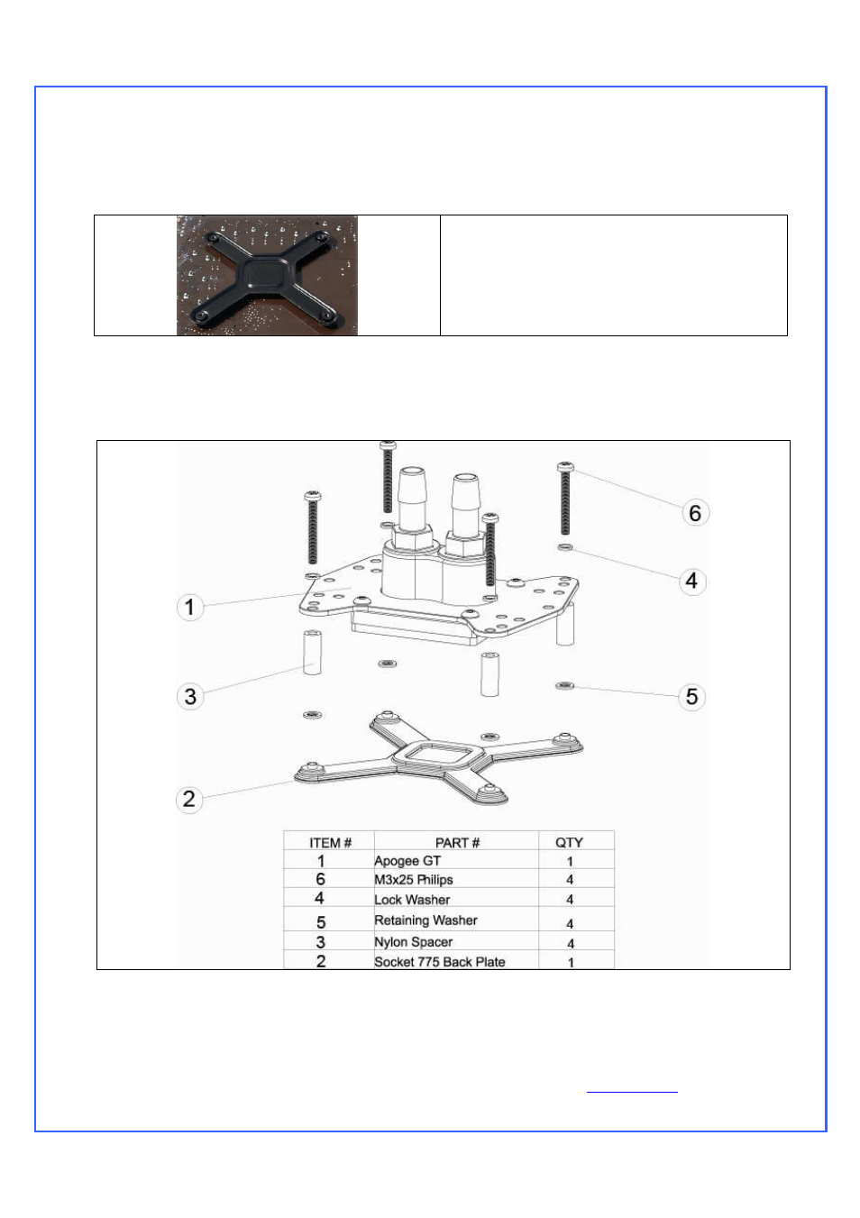 Intel® pentium® 4 and pentium® d socket lga 775 | Swiftech H20 220 APEX ULTRA REV2 User Manual | Page 11 / 24