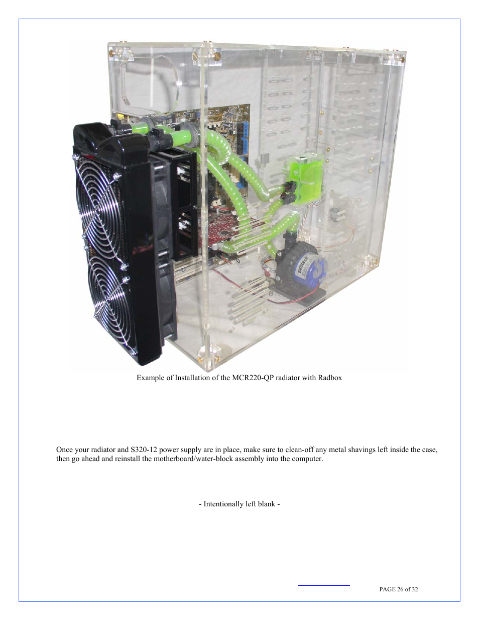 Swiftech H20 220 T User Manual | Page 26 / 32