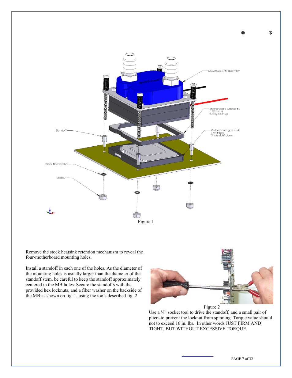 Pentium, 4 (lga775), Preparing the motherboard | Condensation control measures | Swiftech H20 220 T User Manual | Page 7 / 32