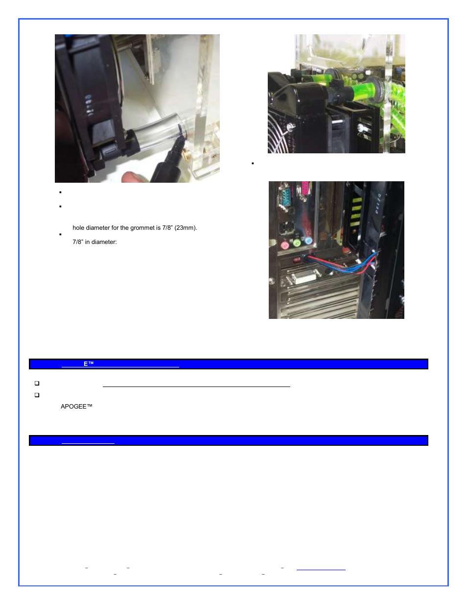 Apogee™ xt water-block installation, Re-installing the motherboard, Pump installation | Swiftech H20 220 ULTIMA XT User Manual | Page 8 / 15