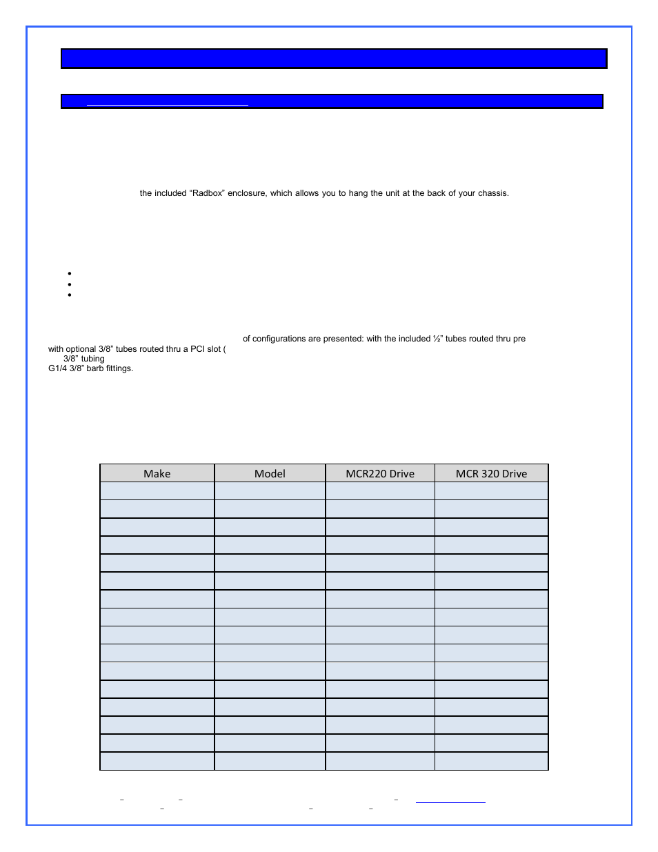 Installation of the cooling components, Mcr-drive radiator-pump installation, Ii. installation of the cooling components | Swiftech H20 X20 EDGE SERIES User Manual | Page 5 / 16