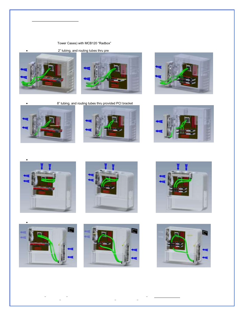 Installation configuration table, Mcr220 drive | Swiftech H20 X20 EDGE SERIES User Manual | Page 6 / 16