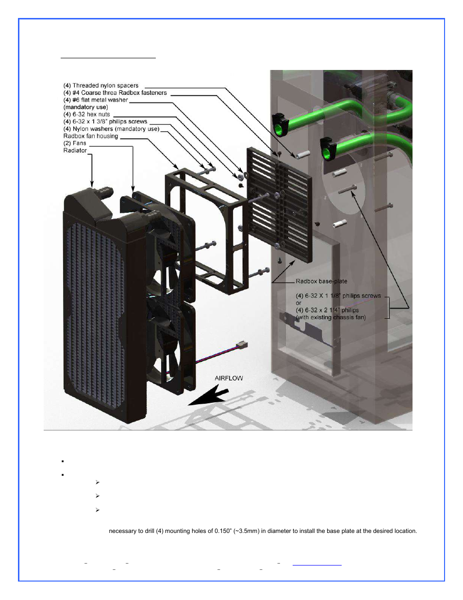 External installation with radbox | Swiftech H20 X20 EDGE SERIES User Manual | Page 8 / 16