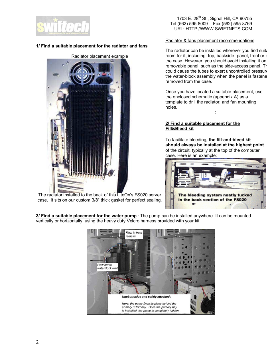 Swiftech H20KITS User Manual | Page 2 / 10