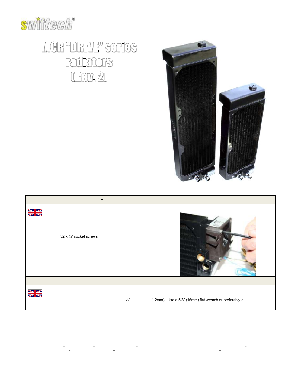 Swiftech MCR X20 DRIVE REV2 User Manual | 5 pages