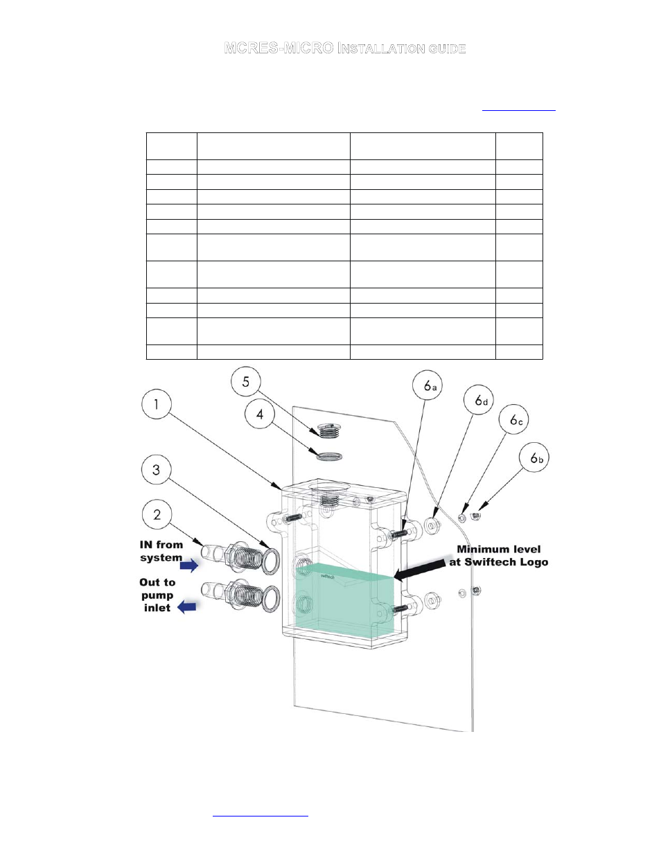 Swiftech MCRES MICRO User Manual | 3 pages