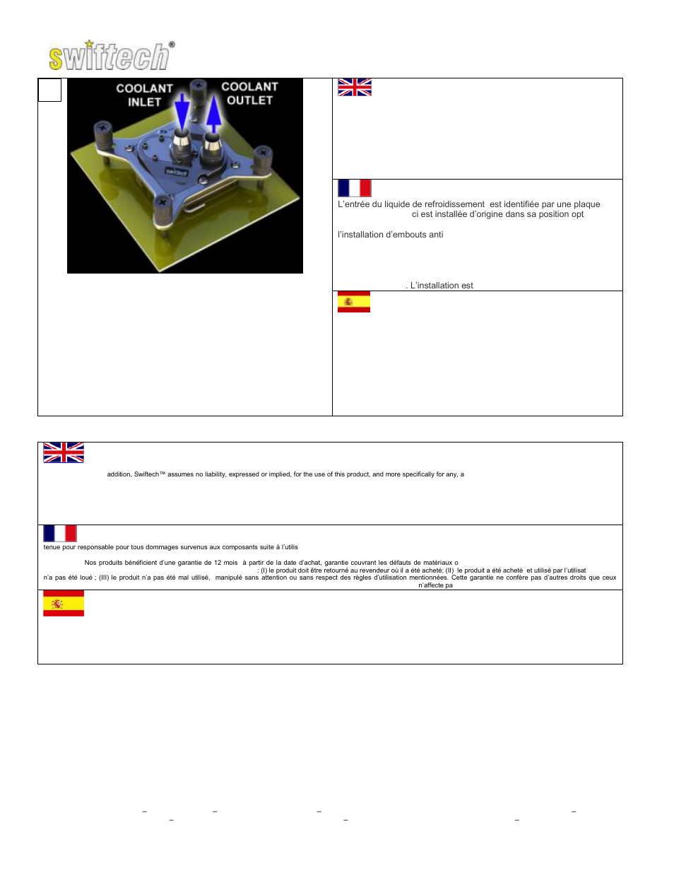 Swiftech APOGEE XT MULTI HDP AMD User Manual | Page 3 / 3