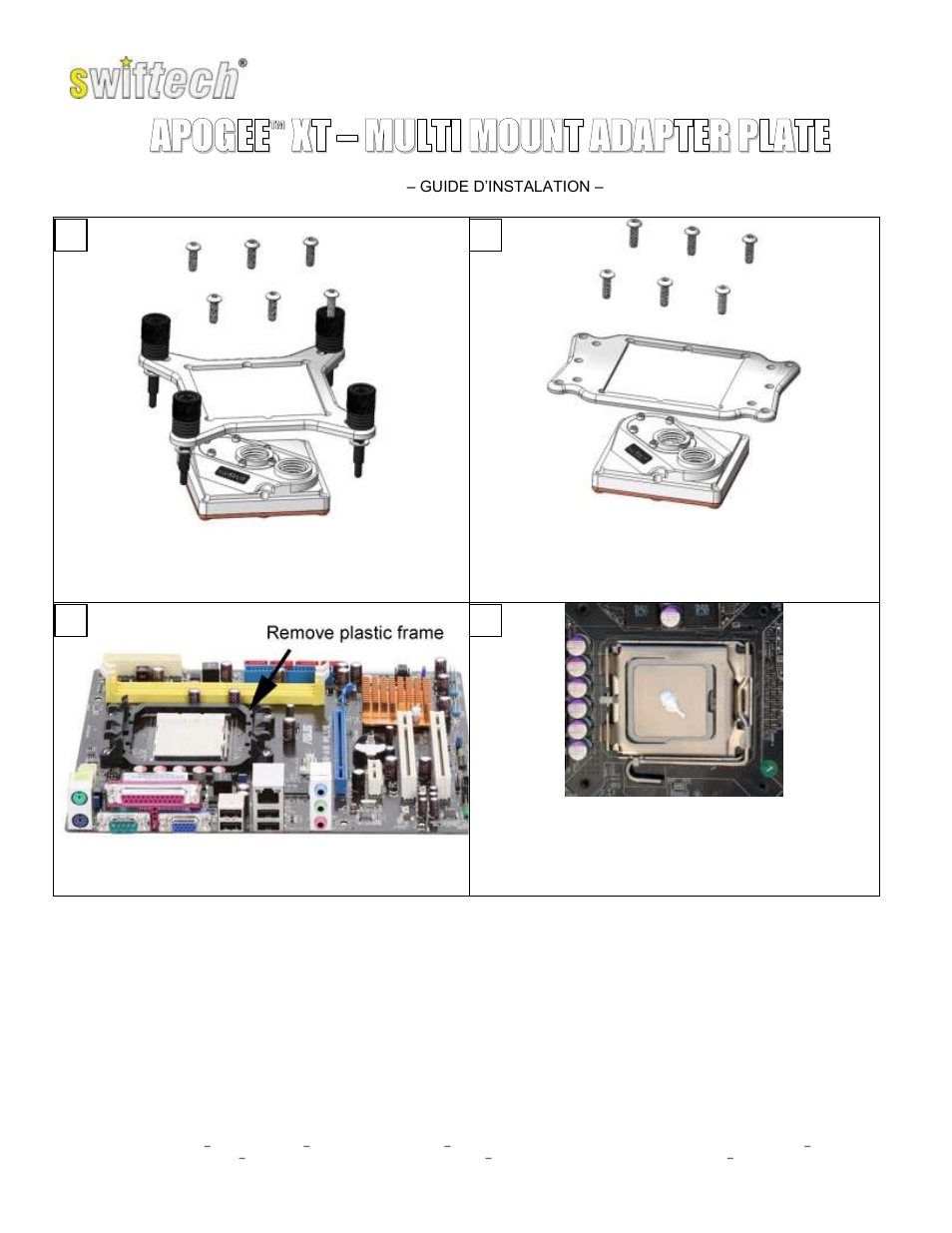 Swiftech APOGEE XT MUTLI HDP User Manual | 2 pages