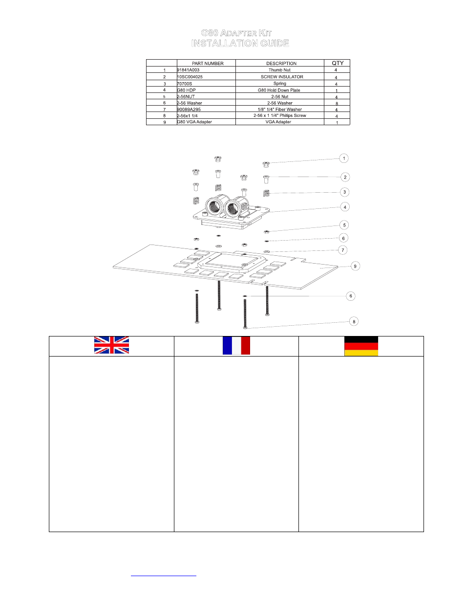 Swiftech MCW60 G80 User Manual | 1 page