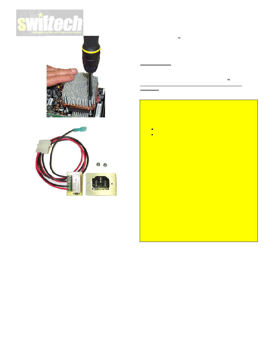 Swiftech MCX4000T User Manual | Page 3 / 4