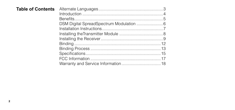 Spektrum SPM1205 User Manual | Page 2 / 20