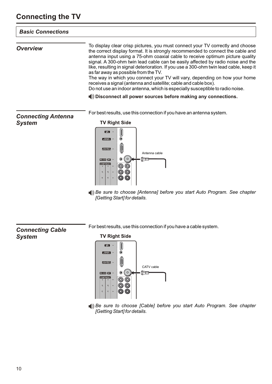 页面 11, Connecting the tv | Audiovox FPE3207 User Manual | Page 11 / 55