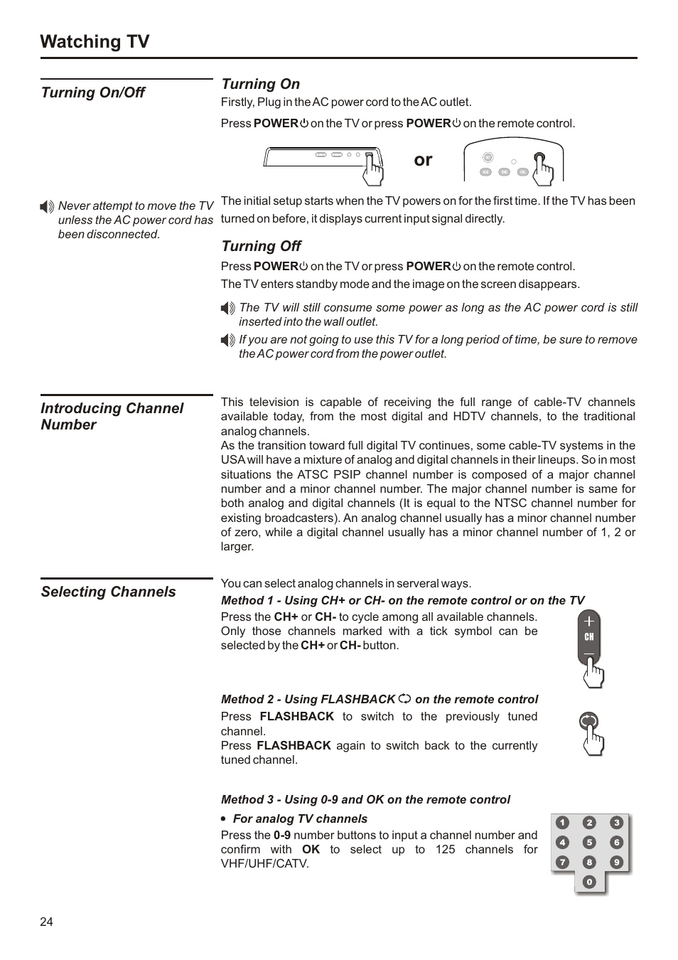 页面 25, Watching tv | Audiovox FPE3207 User Manual | Page 25 / 55