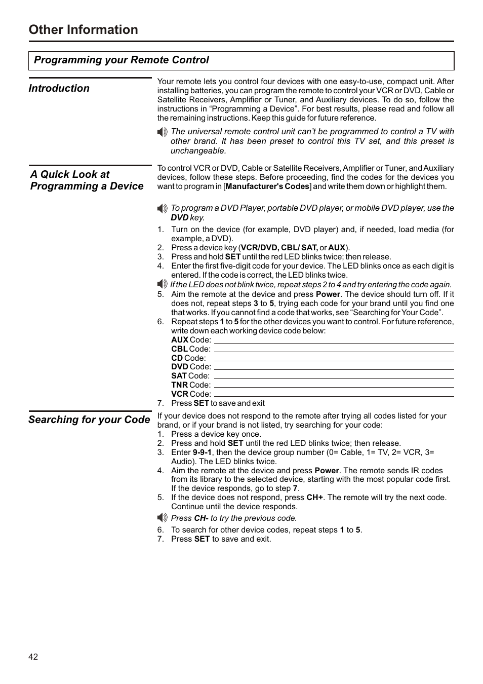 页面 43, Other information | Audiovox FPE3207 User Manual | Page 43 / 55
