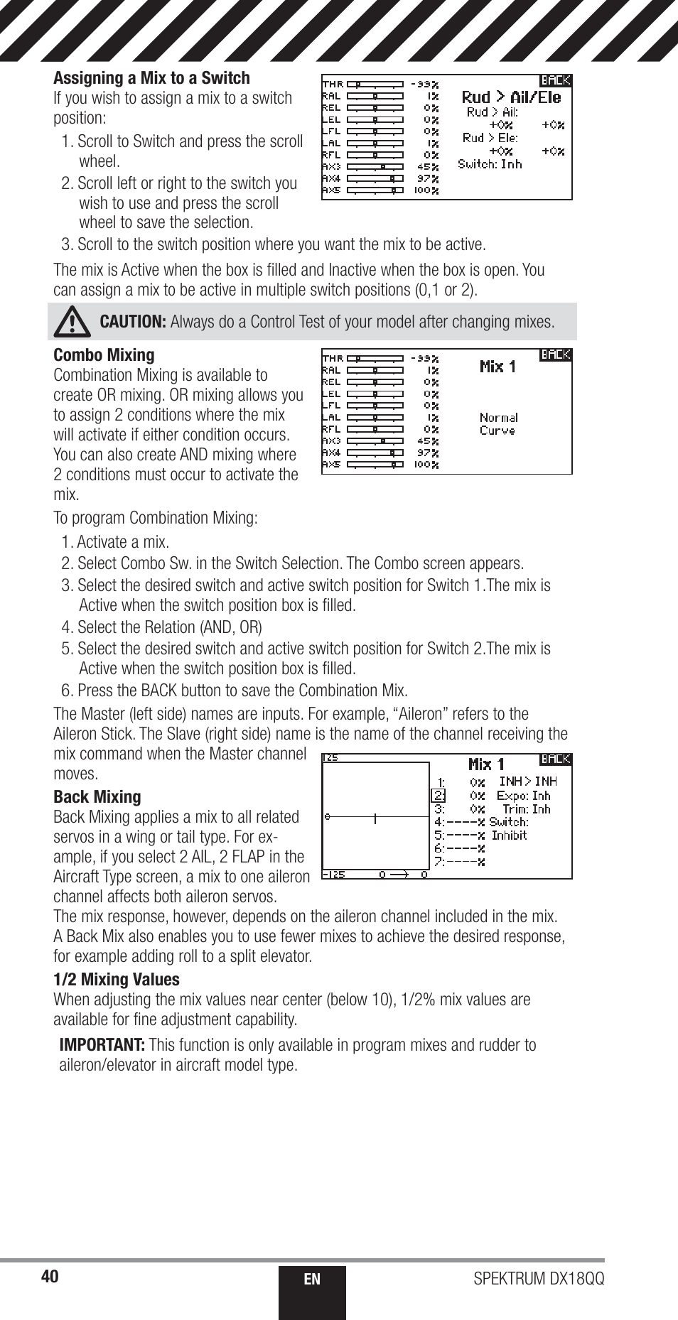 Spektrum SPM18000 DX18QQ User Manual | Page 40 / 74
