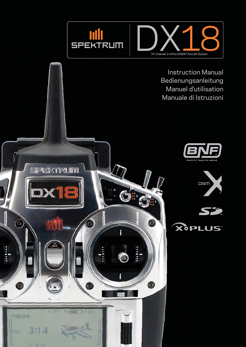 Spektrum SPM18100 DX18 User Manual | 47 pages