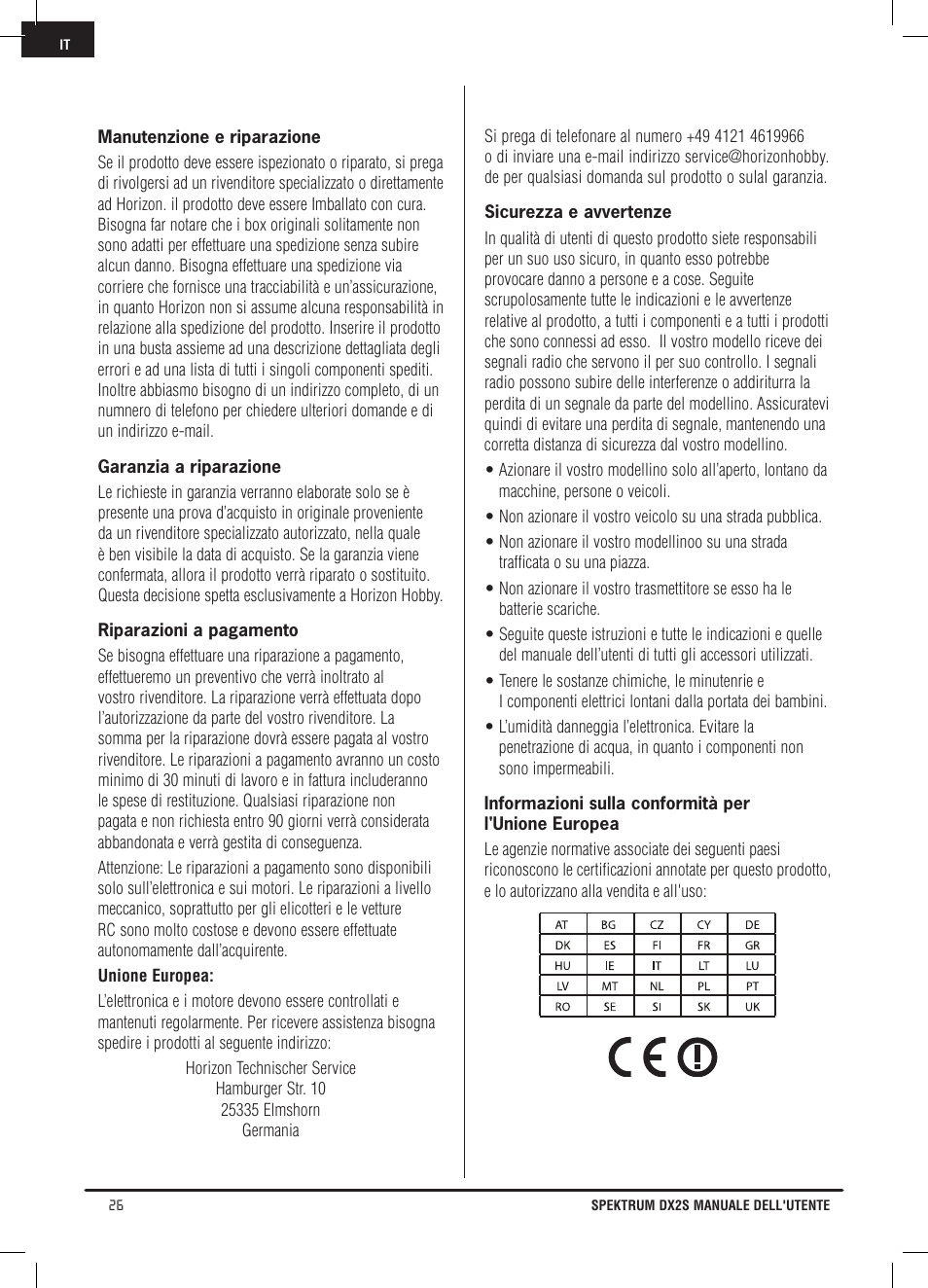 Spektrum SPM2121 DX2S User Manual | Page 110 / 112