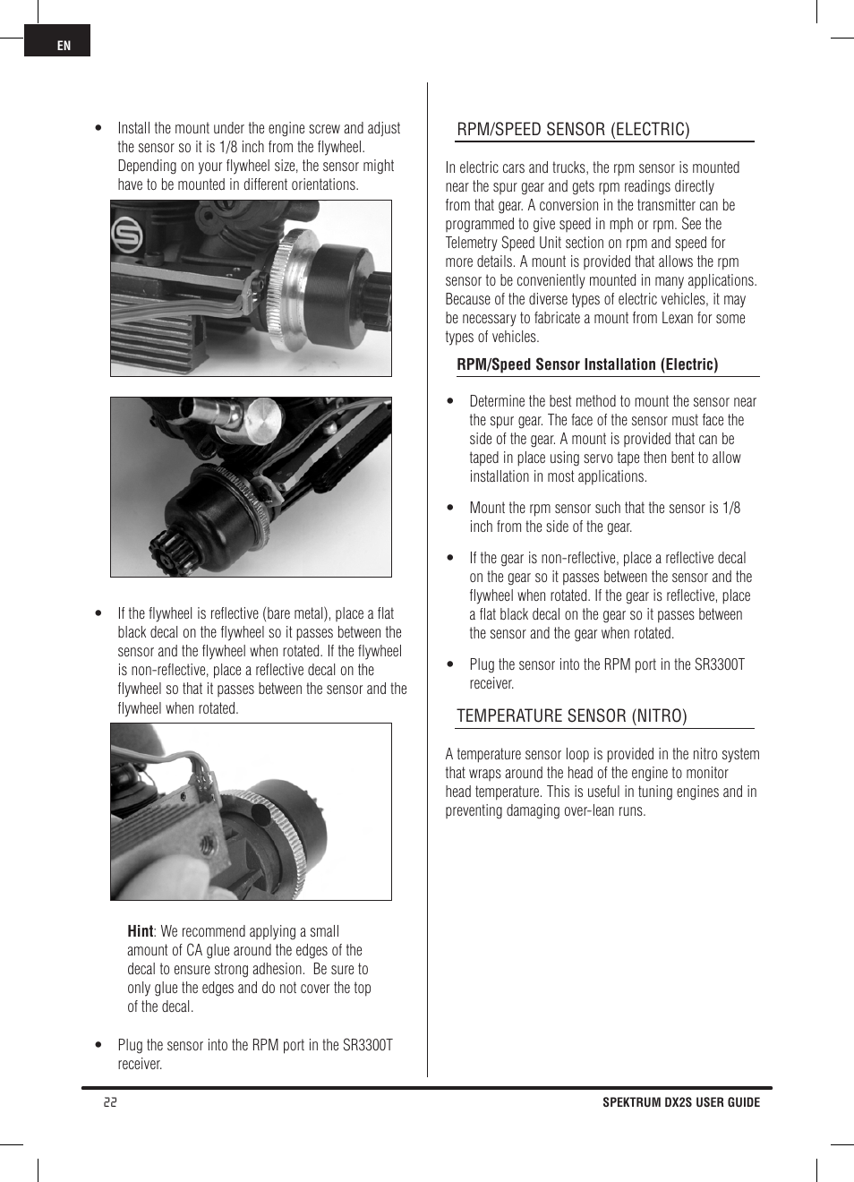 Spektrum SPM2121 DX2S User Manual | Page 22 / 112