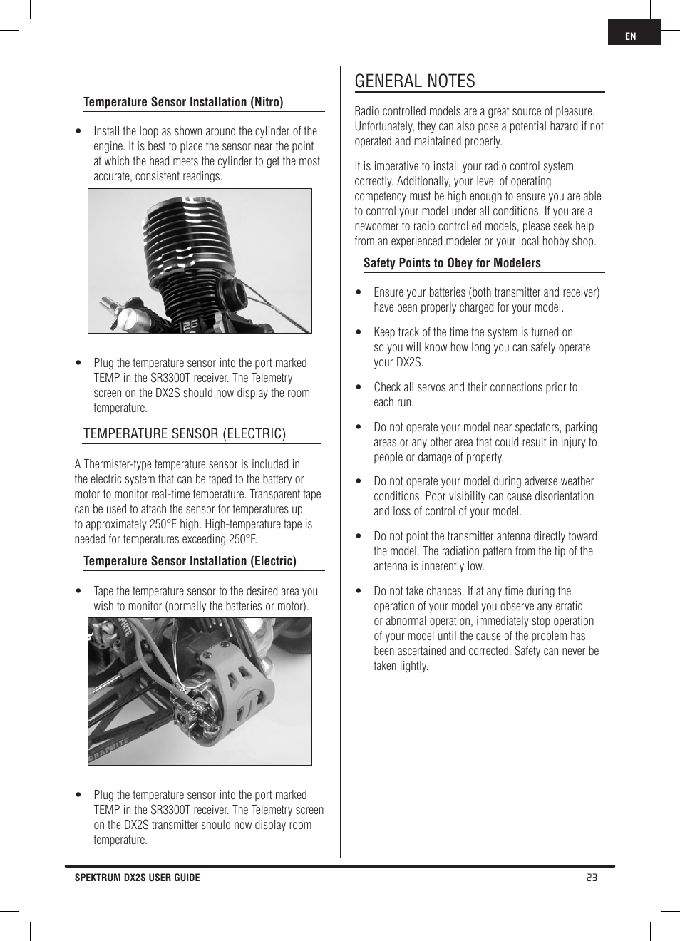 Spektrum SPM2121 DX2S User Manual | Page 23 / 112