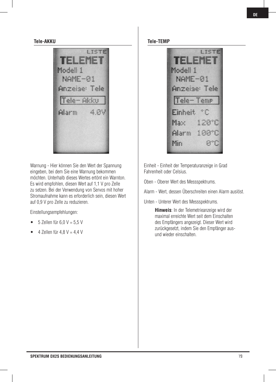 Spektrum SPM2121 DX2S User Manual | Page 47 / 112