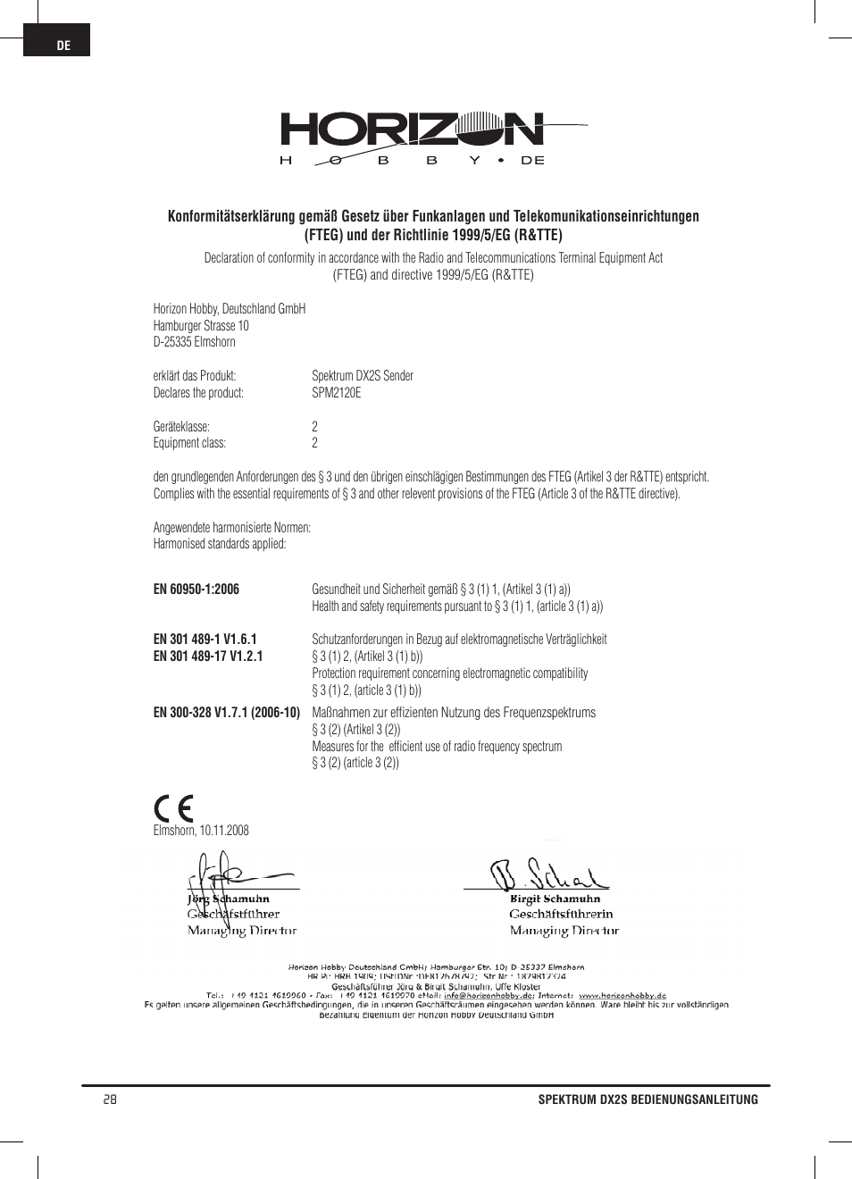 Spektrum SPM2121 DX2S User Manual | Page 56 / 112