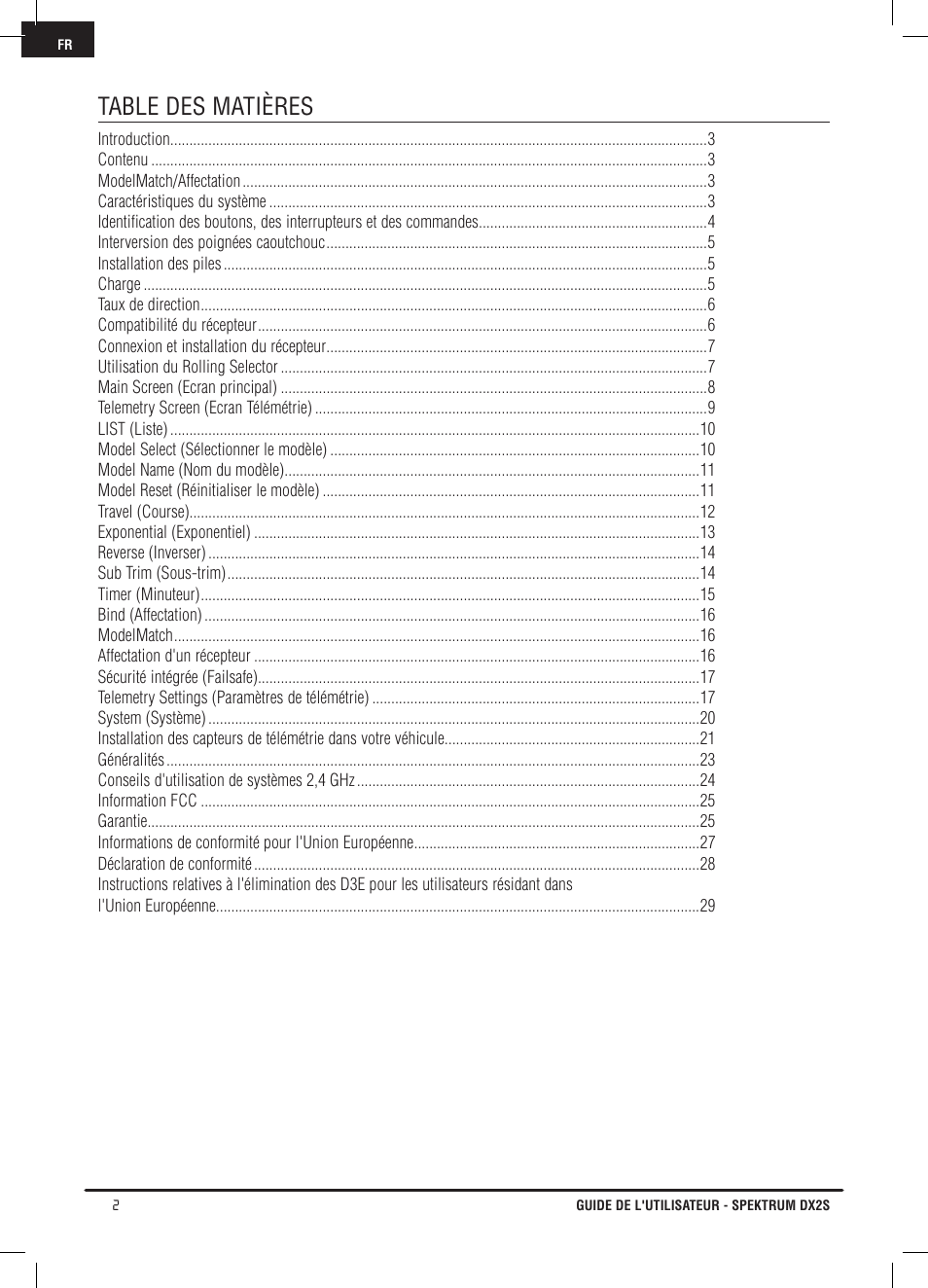 Spektrum SPM2121 DX2S User Manual | Page 58 / 112