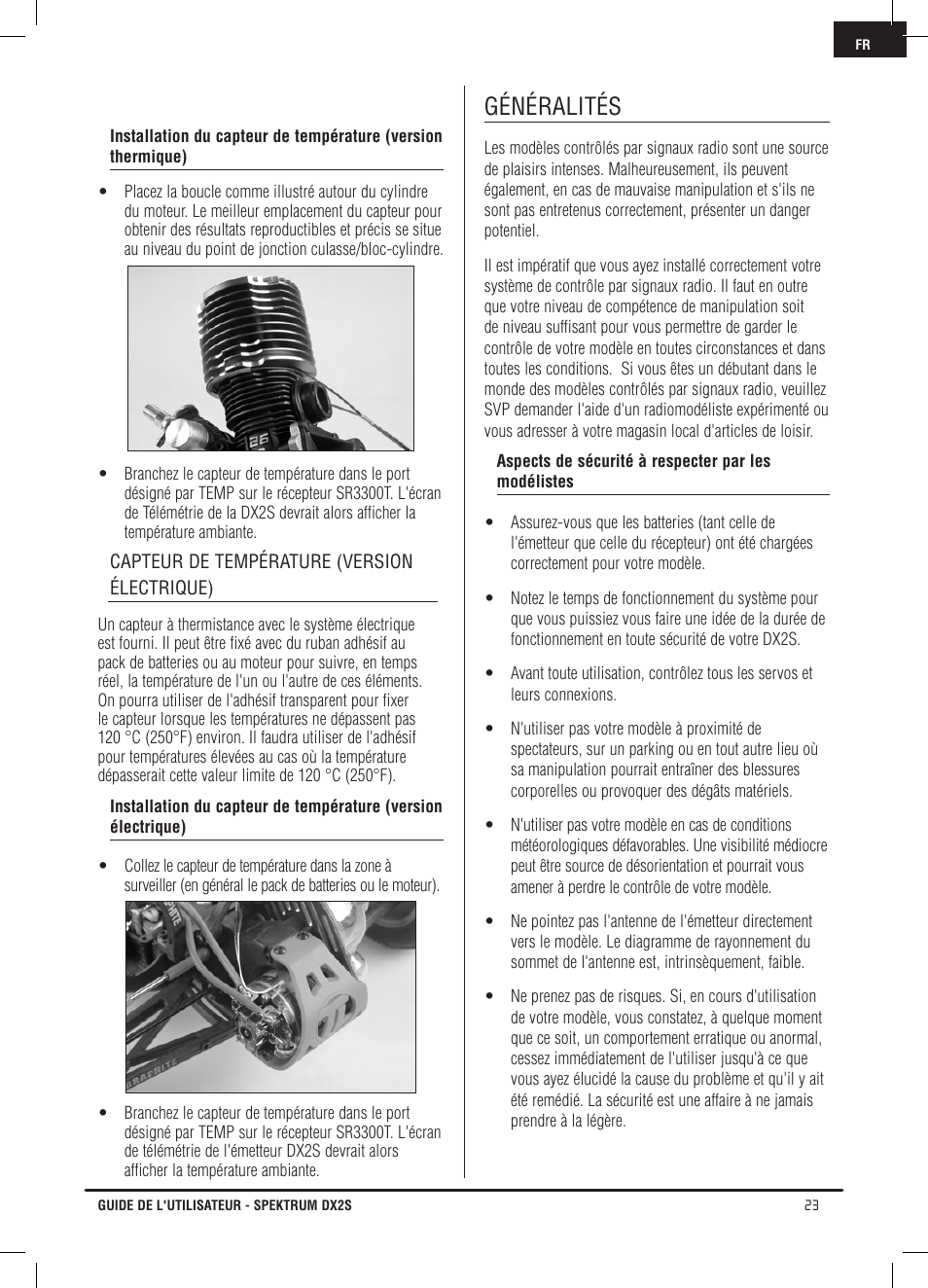 Généralités | Spektrum SPM2121 DX2S User Manual | Page 79 / 112