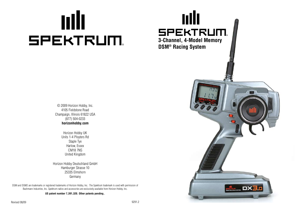 Spektrum SPM20320 DX3.0 User Manual | 20 pages