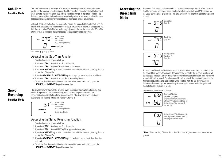 Thc sts | Spektrum SPM20320 DX3.0 User Manual | Page 15 / 20