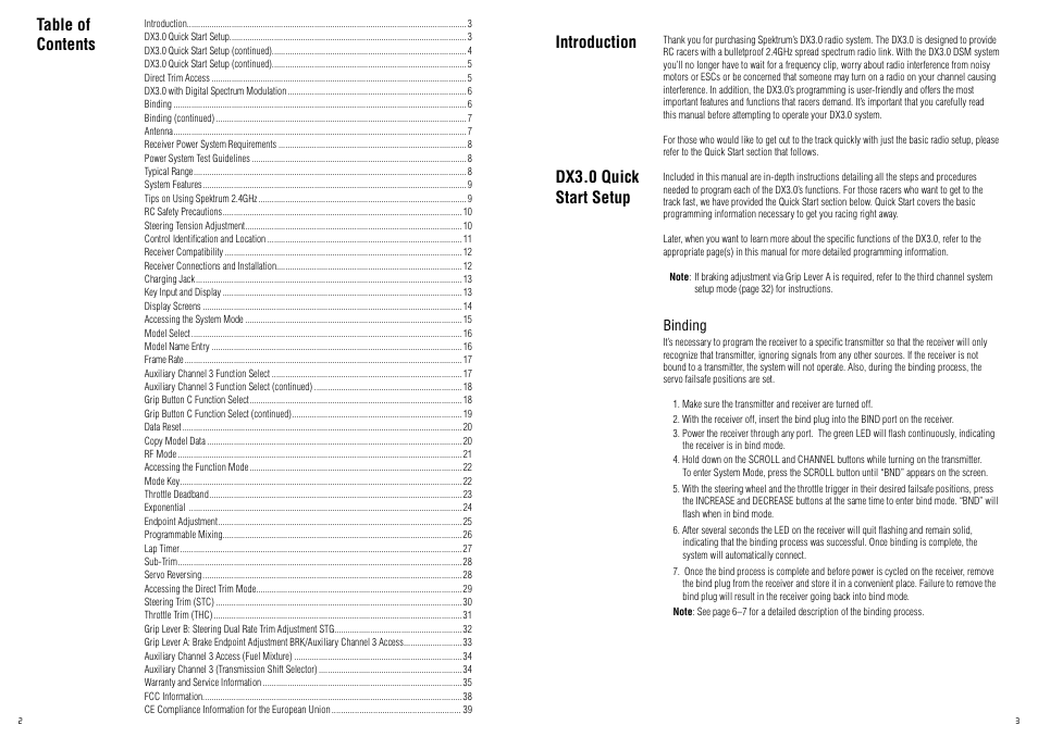 Spektrum SPM20320 DX3.0 User Manual | Page 2 / 20