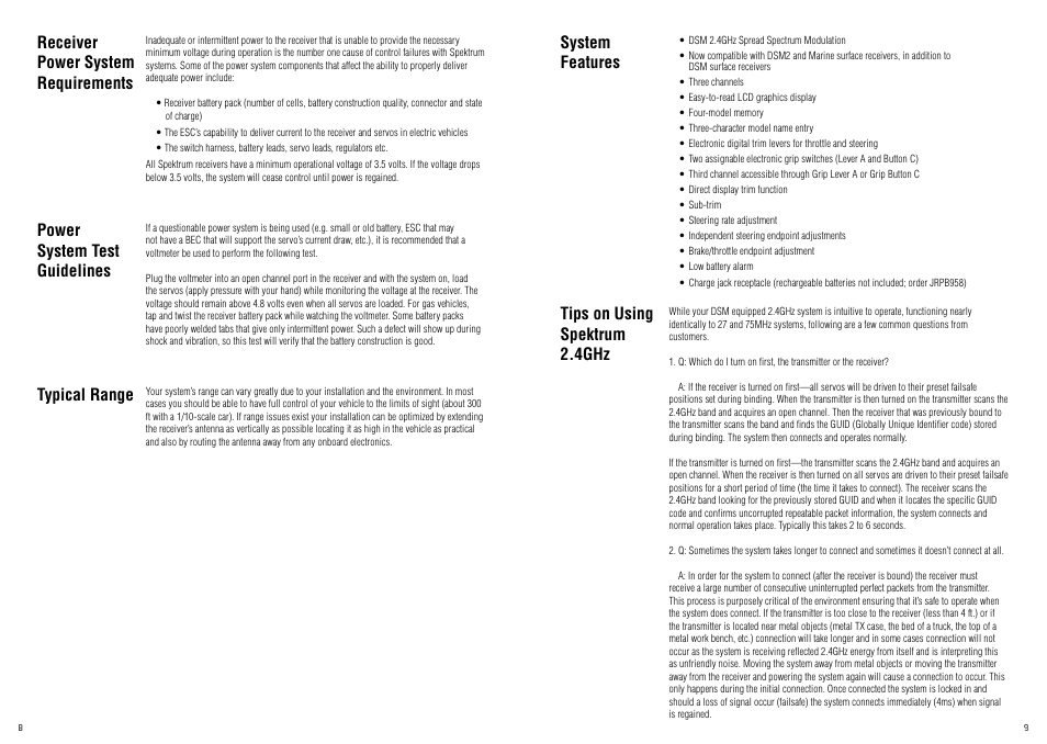 Spektrum SPM20320 DX3.0 User Manual | Page 5 / 20