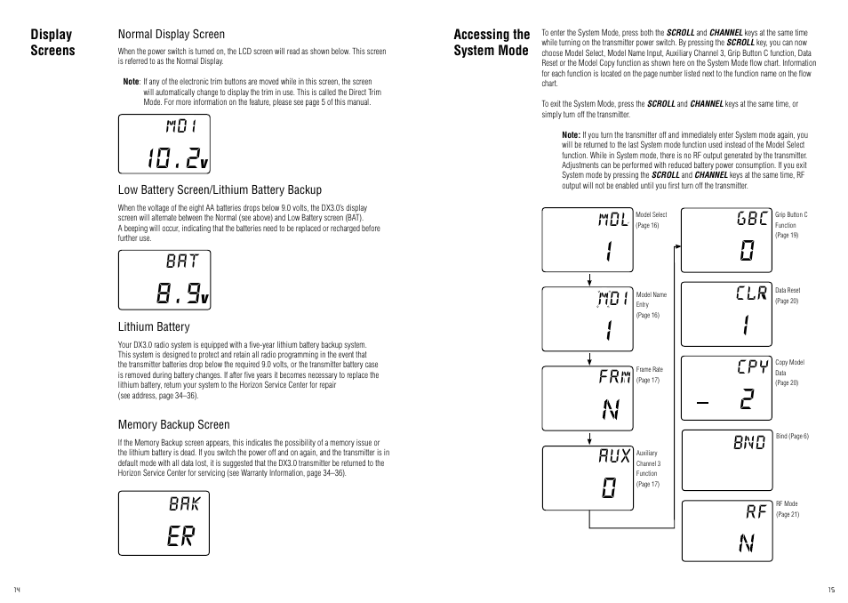 Mdi mdl, Frm aux, B d rf | Spektrum SPM20320 DX3.0 User Manual | Page 8 / 20